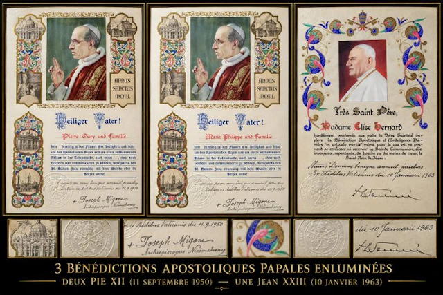 Sous le pontificat de Sa Sainteté Pie XII et Jean XXIII