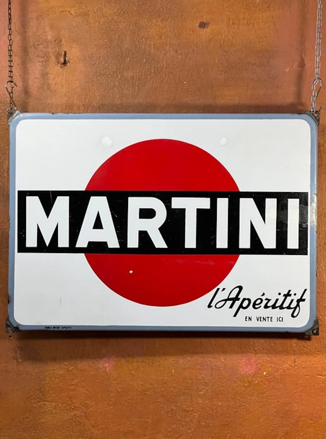 Publi Régie Amiens - Martini l'Aperitif - Advertising sign - Metal