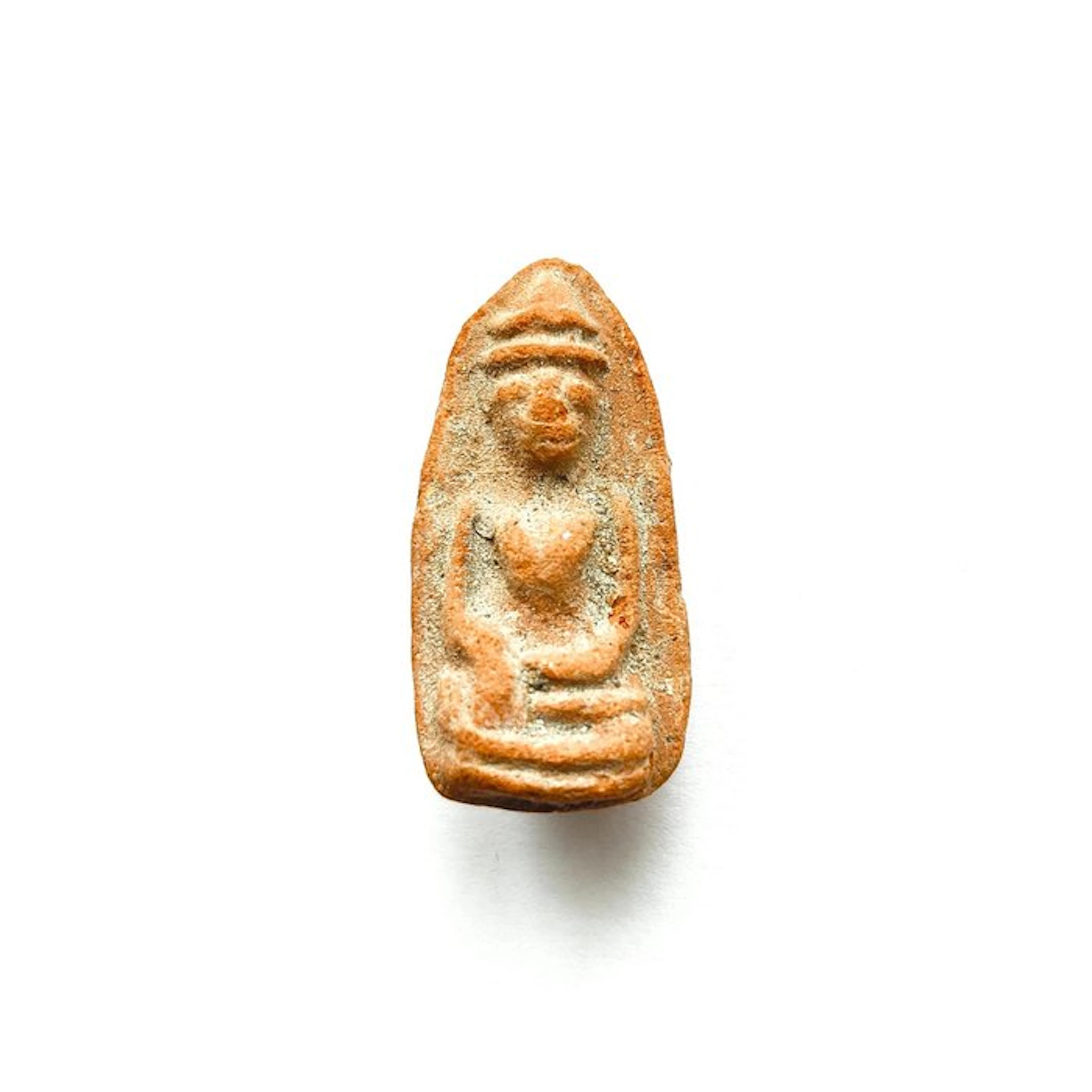 Indochinese Terracotta XS Sitting Buddha Bead Talisman...
