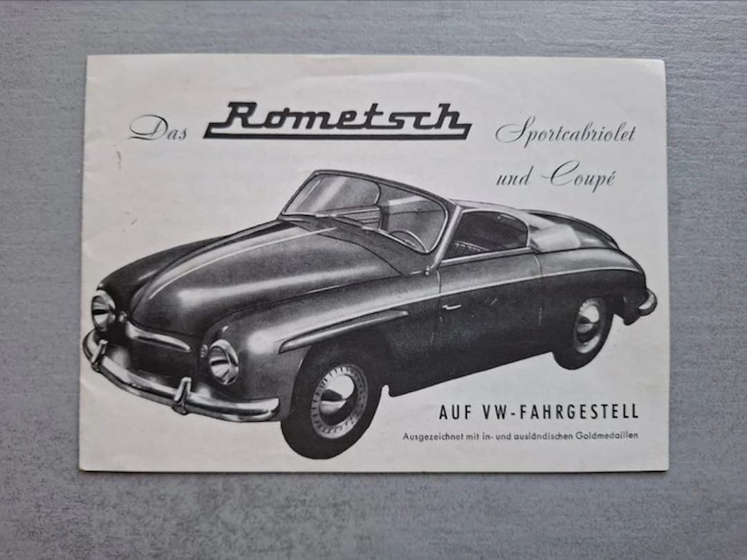 Brochure - Rometsch - Sportcabriolet und Coupé auf VW-Fahrgestell