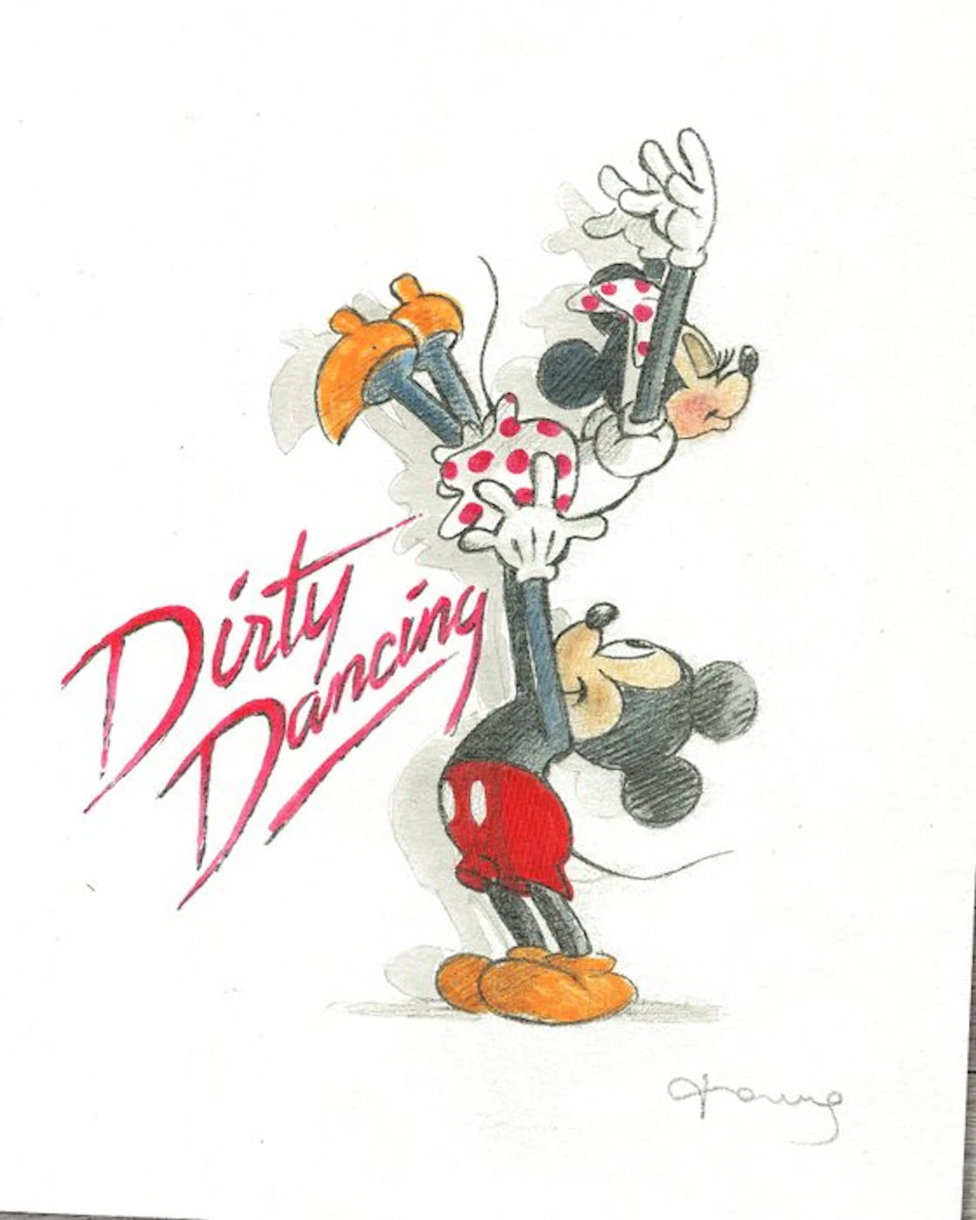 Tony Fernandez - Mickey & Minnie “Heart of Love” - Hand Signed Original Artwork