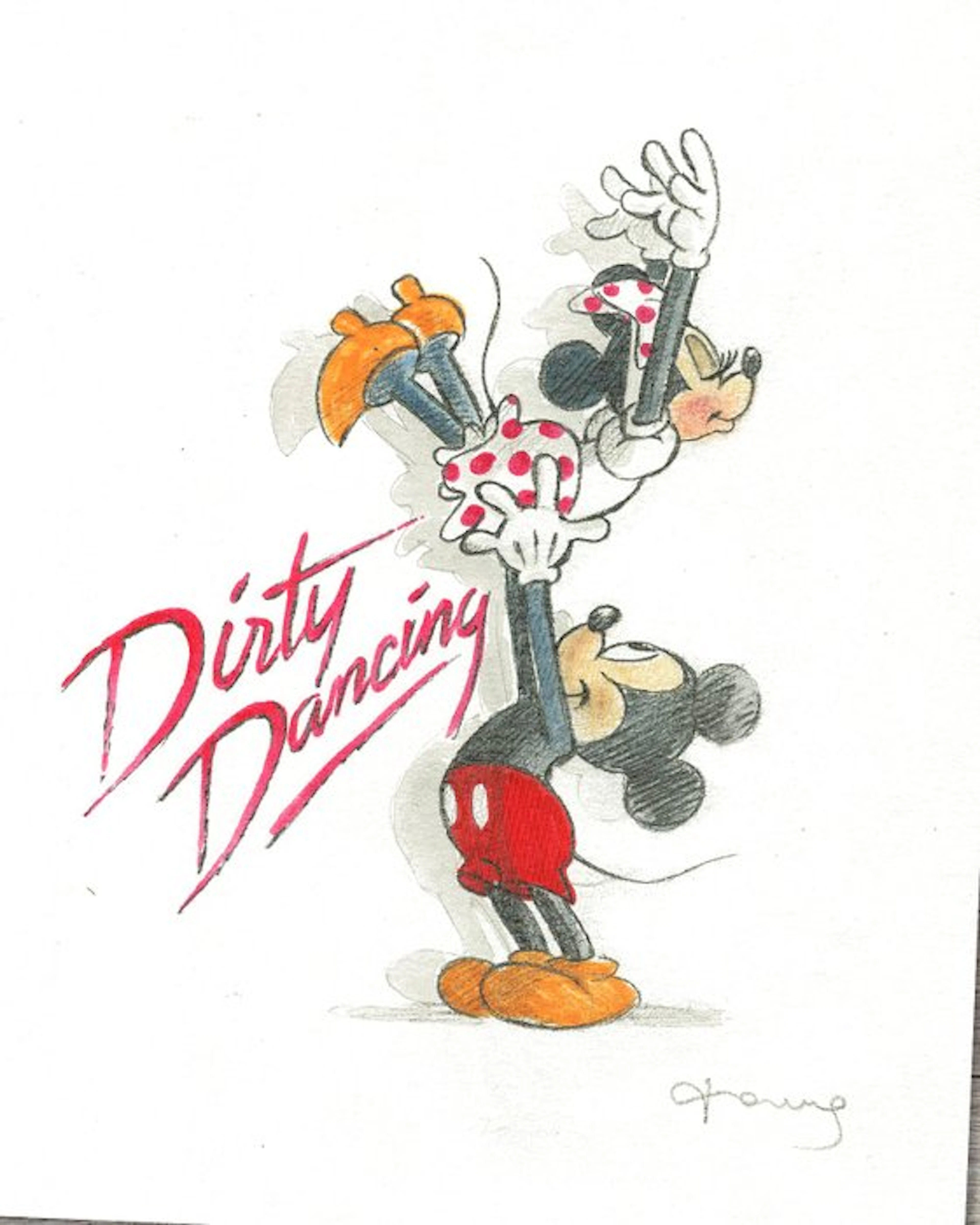 Tony Fernandez - Mickey & Minnie “Heart of Love” - Hand Signed Original Artwork