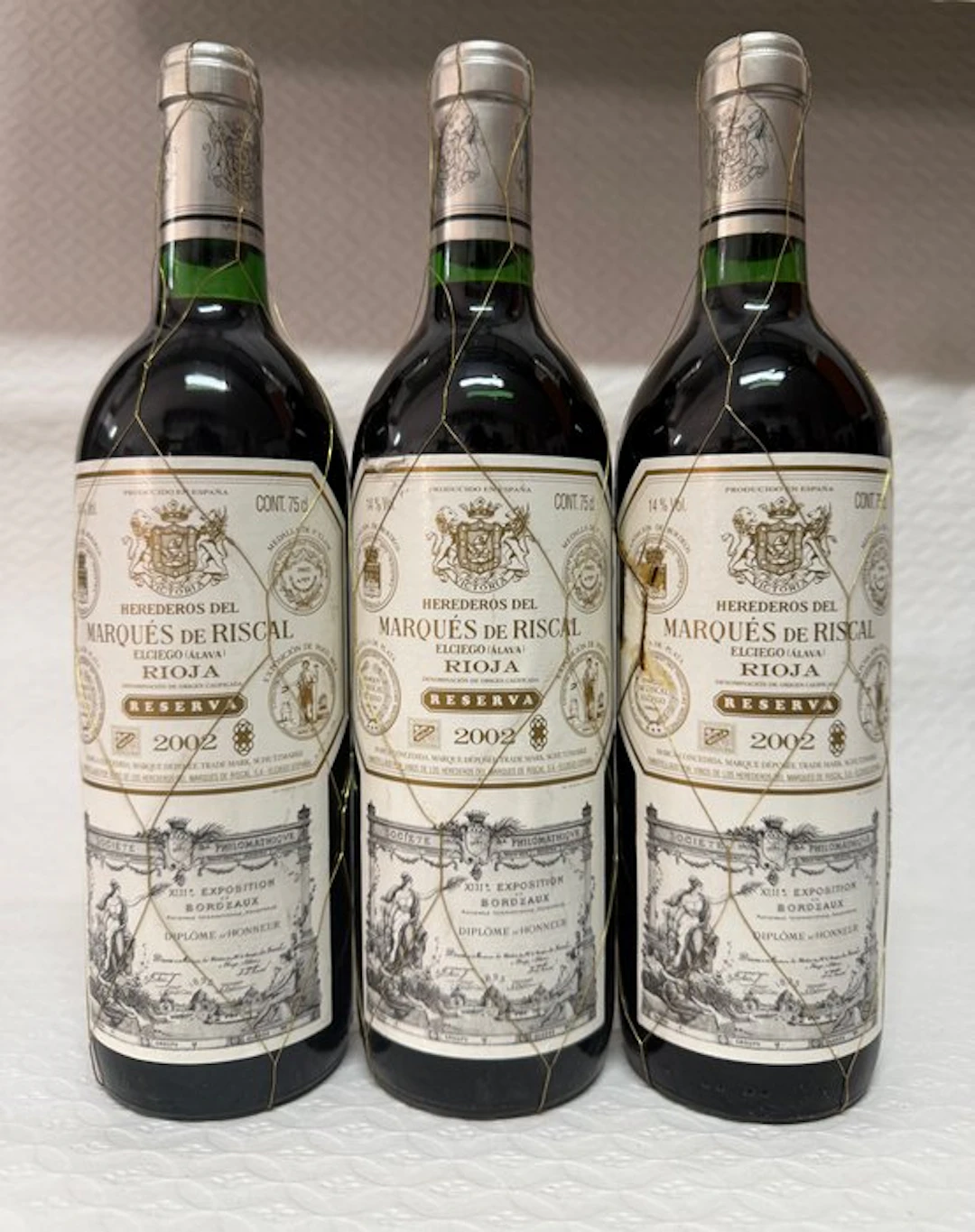 2002 Herederos del Marqués de Riscal - Rioja Reserva - 3 Bottles (0.75L)