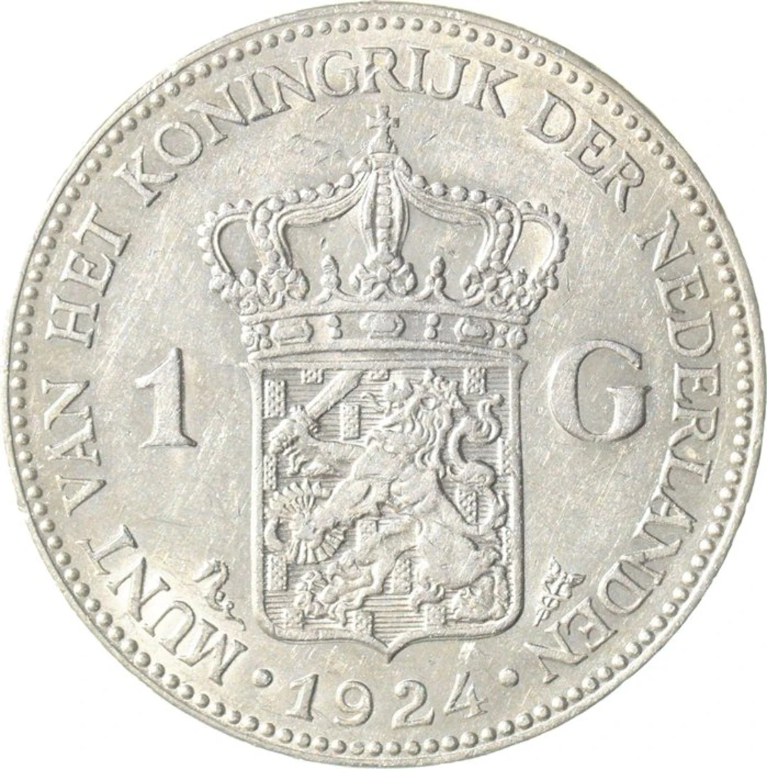 Netherlands. Wilhelmina. 1 Gulden 1924 (No reserve price)