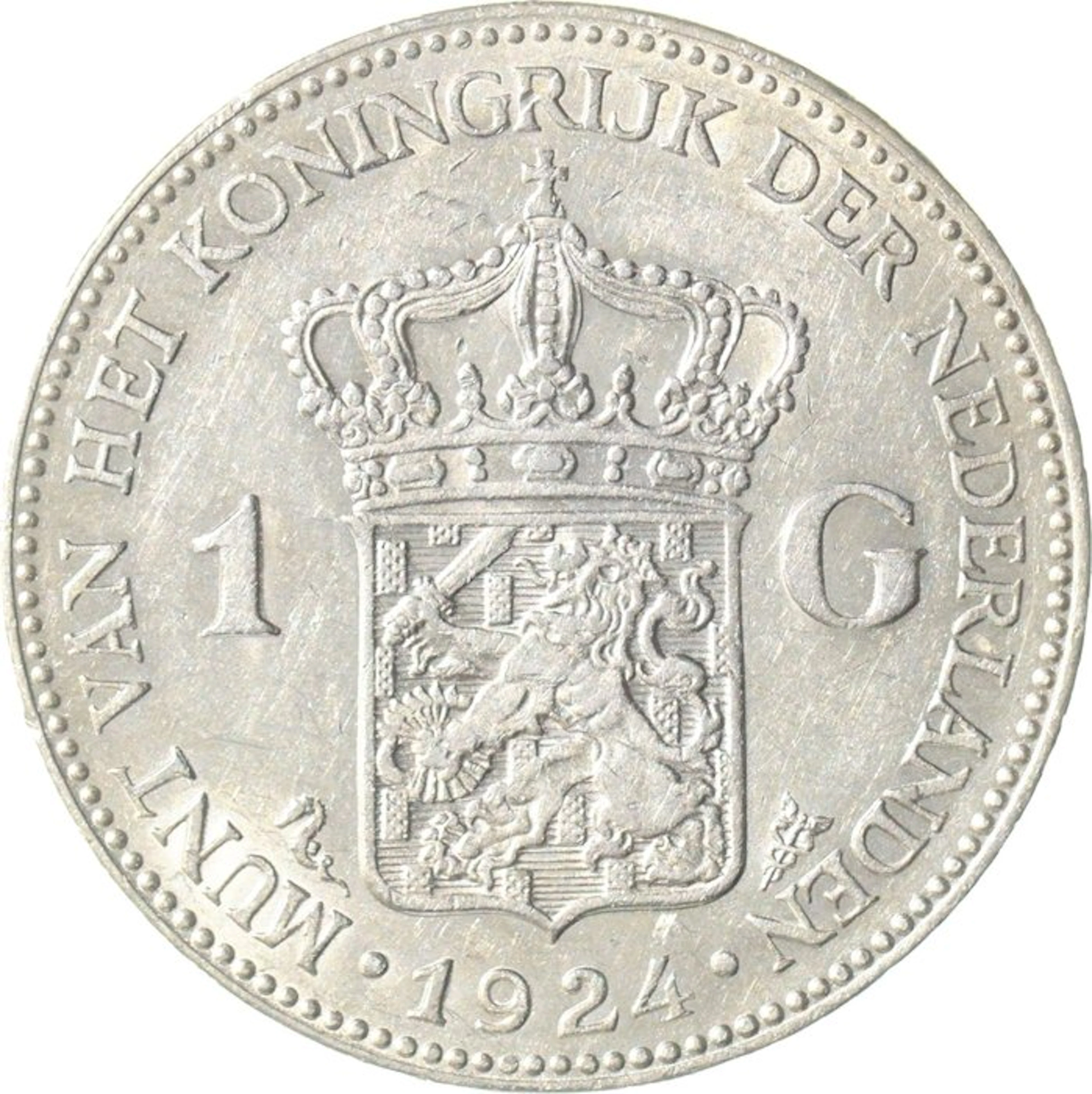Netherlands. Wilhelmina. 1 Gulden 1924 (No reserve price)