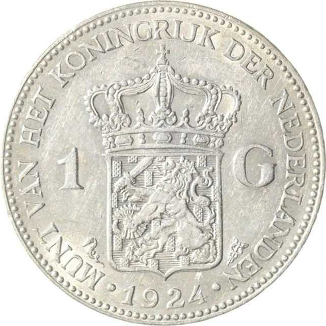 Netherlands. Wilhelmina. 1 Gulden 1924 (No reserve price)