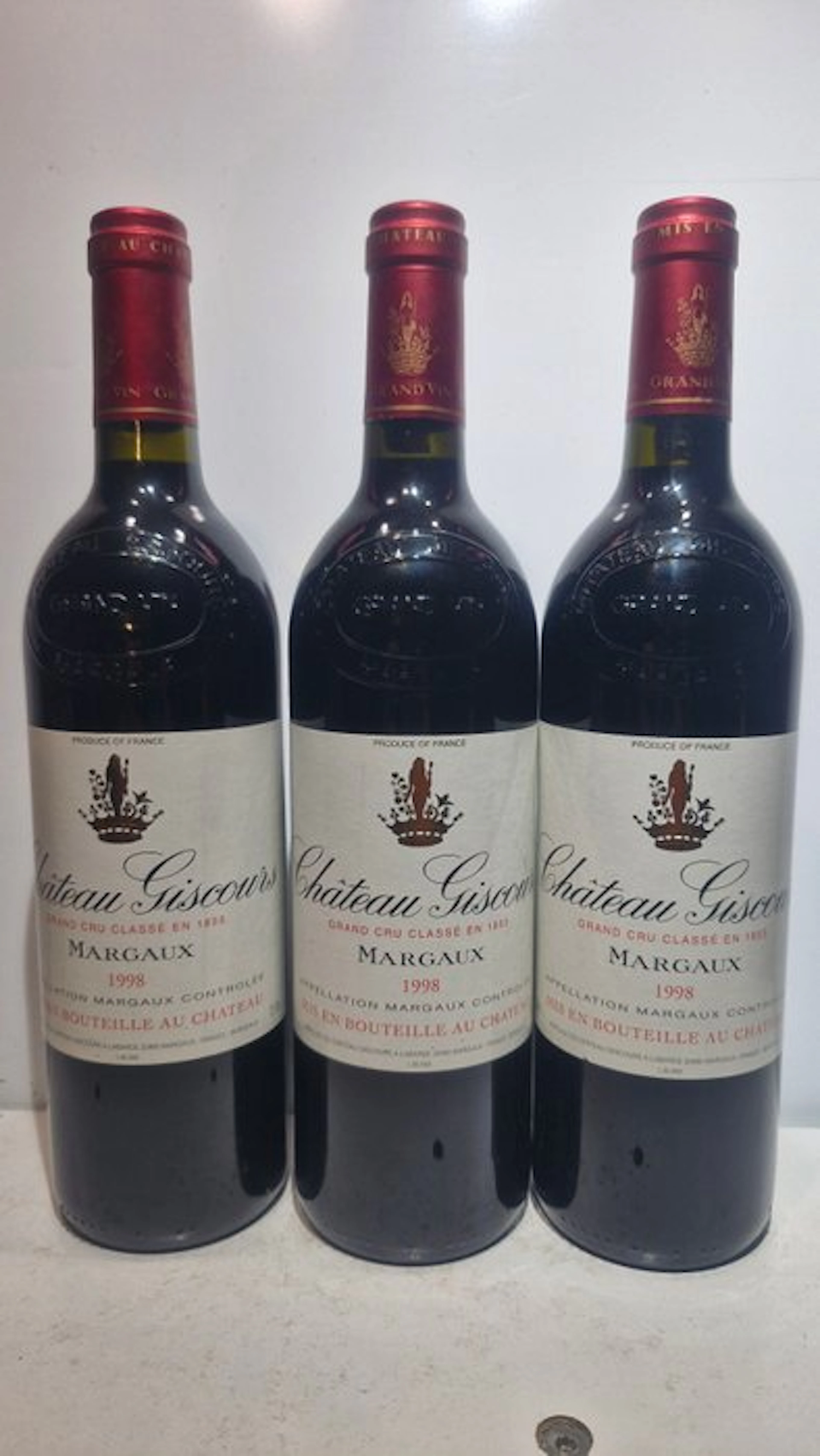 1998 Château Giscours - Margaux 3ème Grand Cru Classé - 3 Bottle (0.75L)