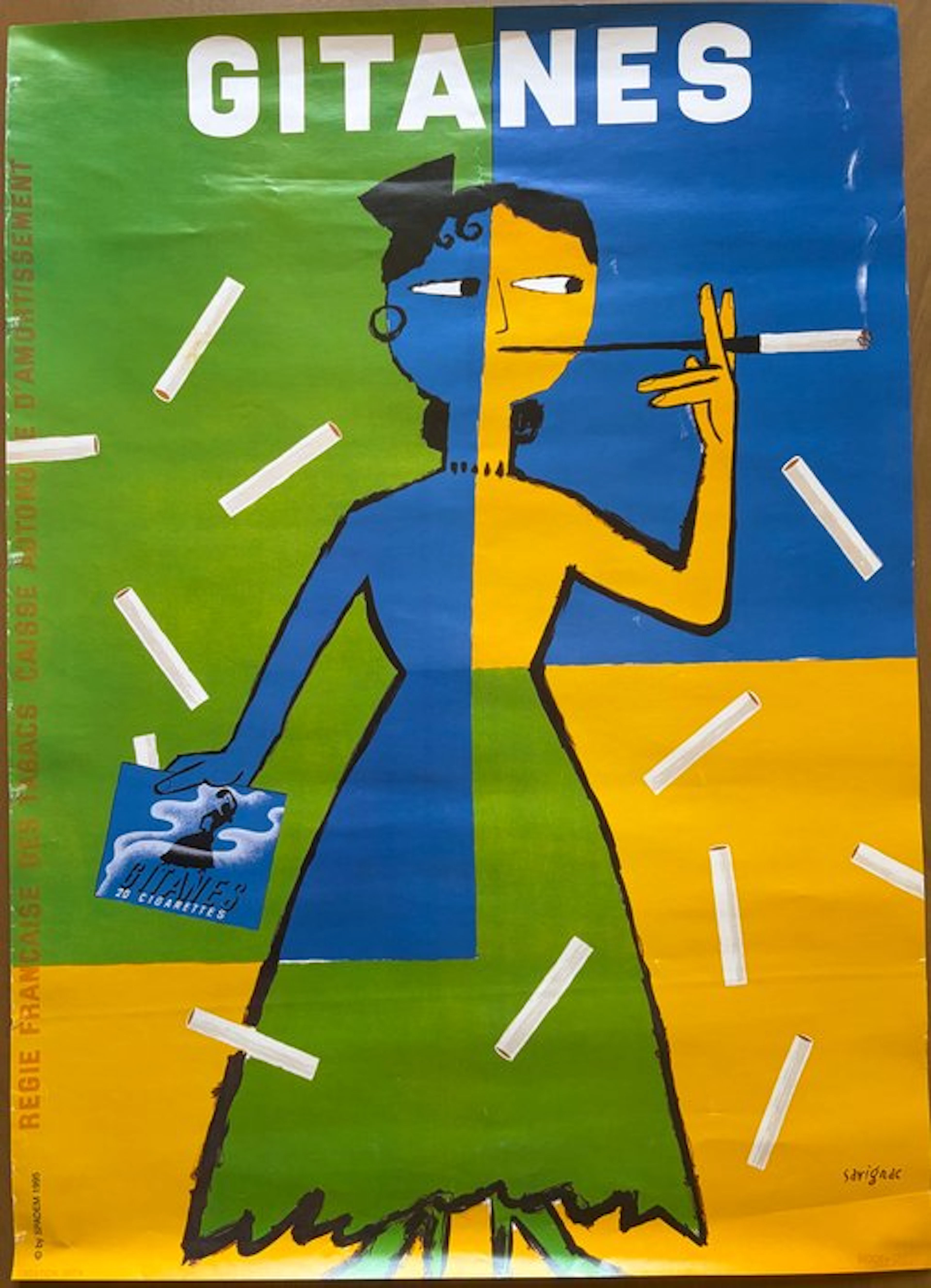 Raymond Savignac - Affiche originale Gitanes par Raymond...
