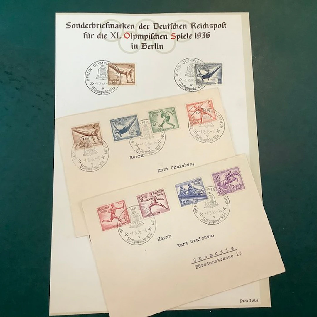 German Empire 1936 - Olympic Games on a commemorative...
