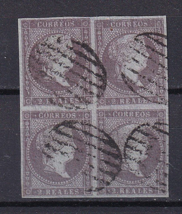 Spain 1855 - Queen Elizabeth II - Edifil 42id - shifted...