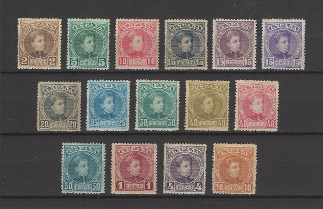 Spain 1901/1905 - Alfonso XIII - well-centered - complete...