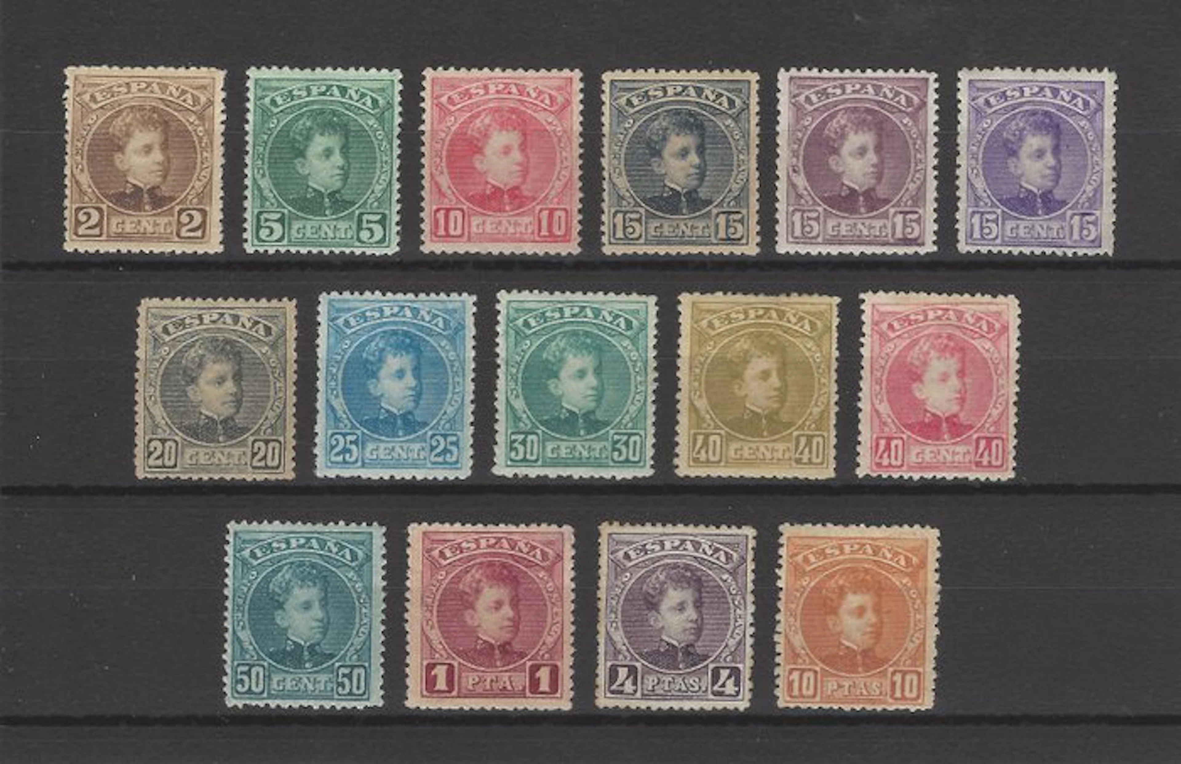 Spain 1901/1905 - Alfonso XIII - well-centered - complete...