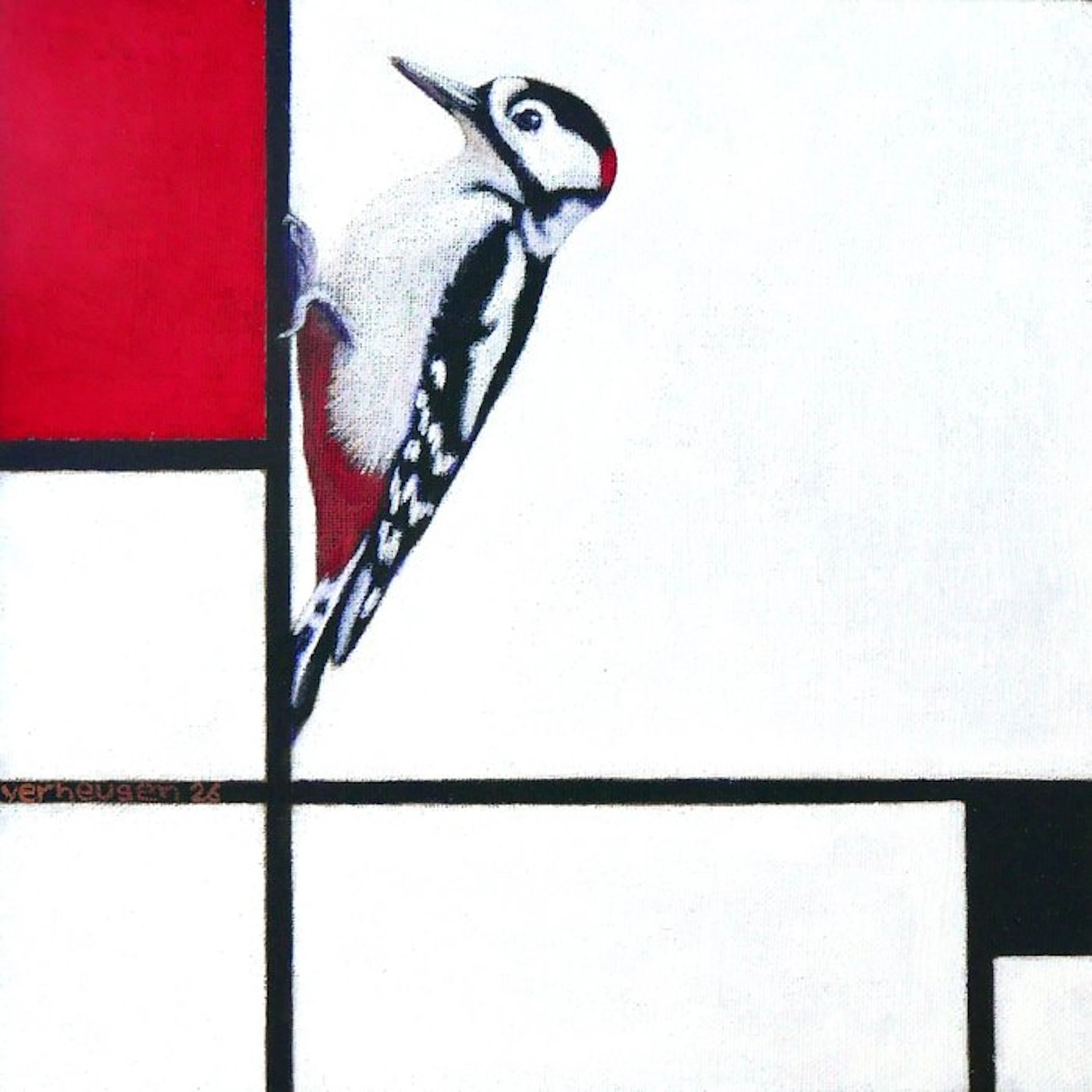Jos Verheugen - Free after Mondrian, with Woodpecker (m1149)