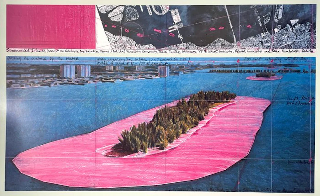 Christo - Surrounded Islands (Miami) - Offset lithograph...