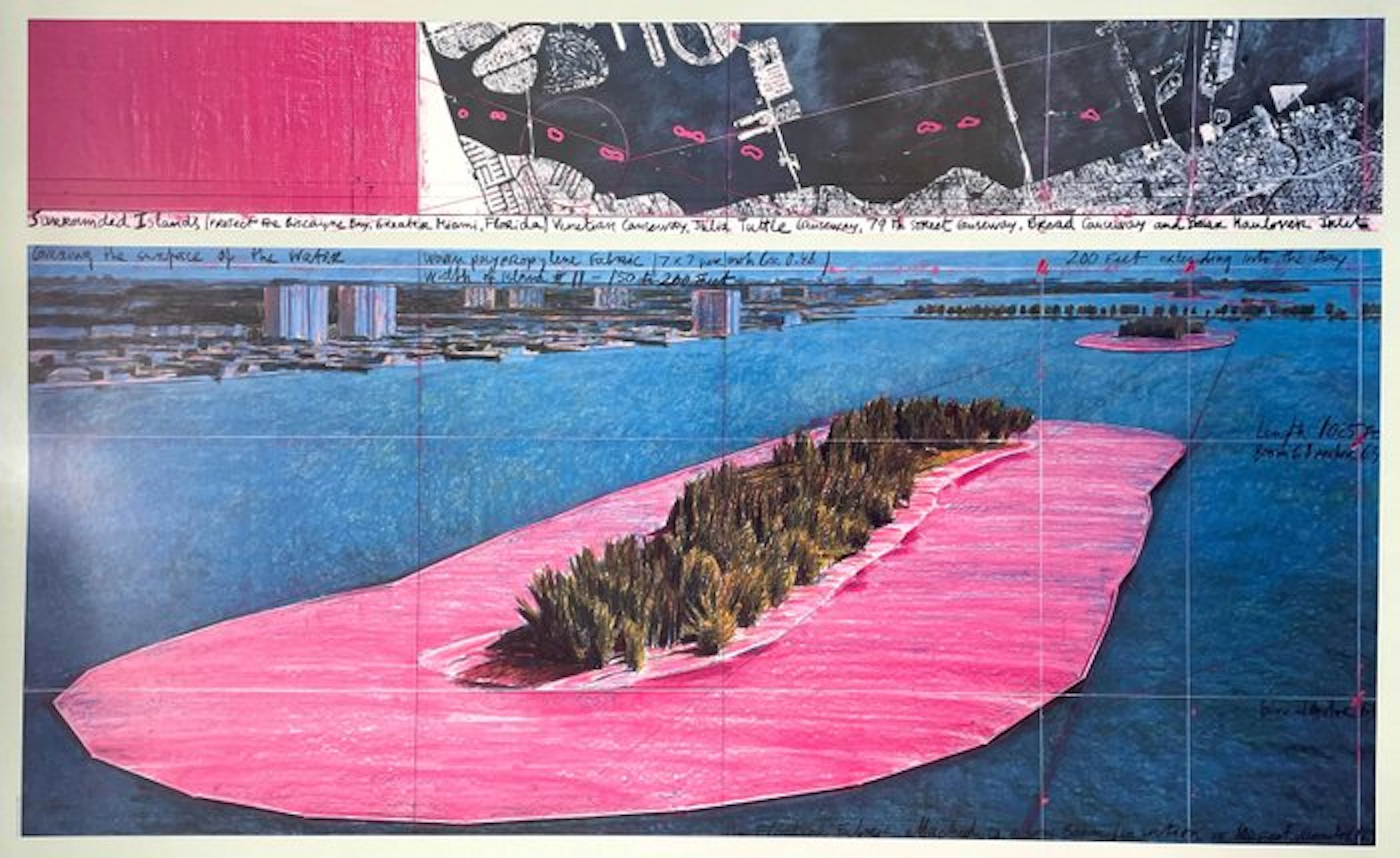 Christo - Surrounded Islands (Miami) - Offset lithograph...
