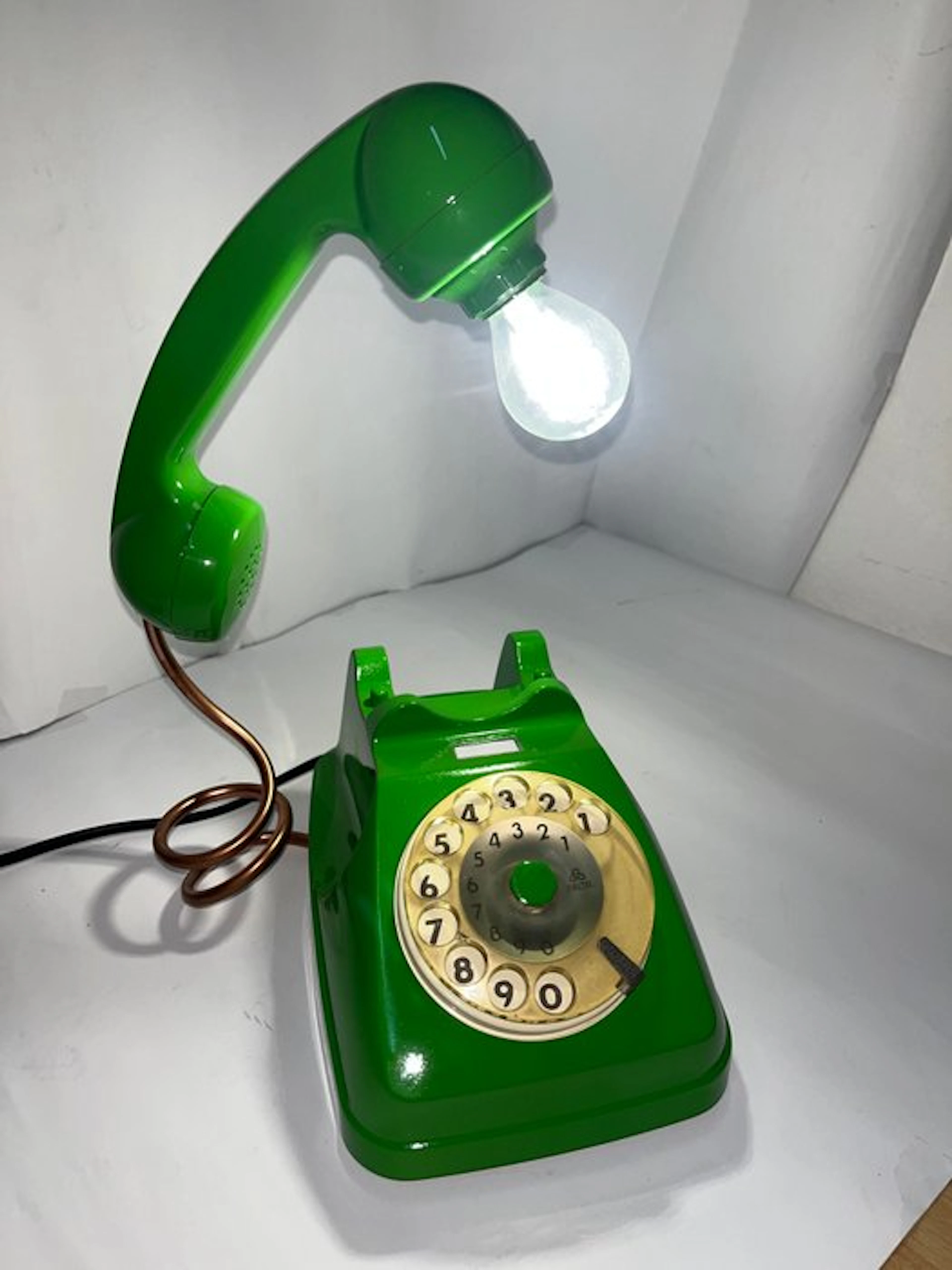 telefono lampada - Table lamp - PVC brass metal