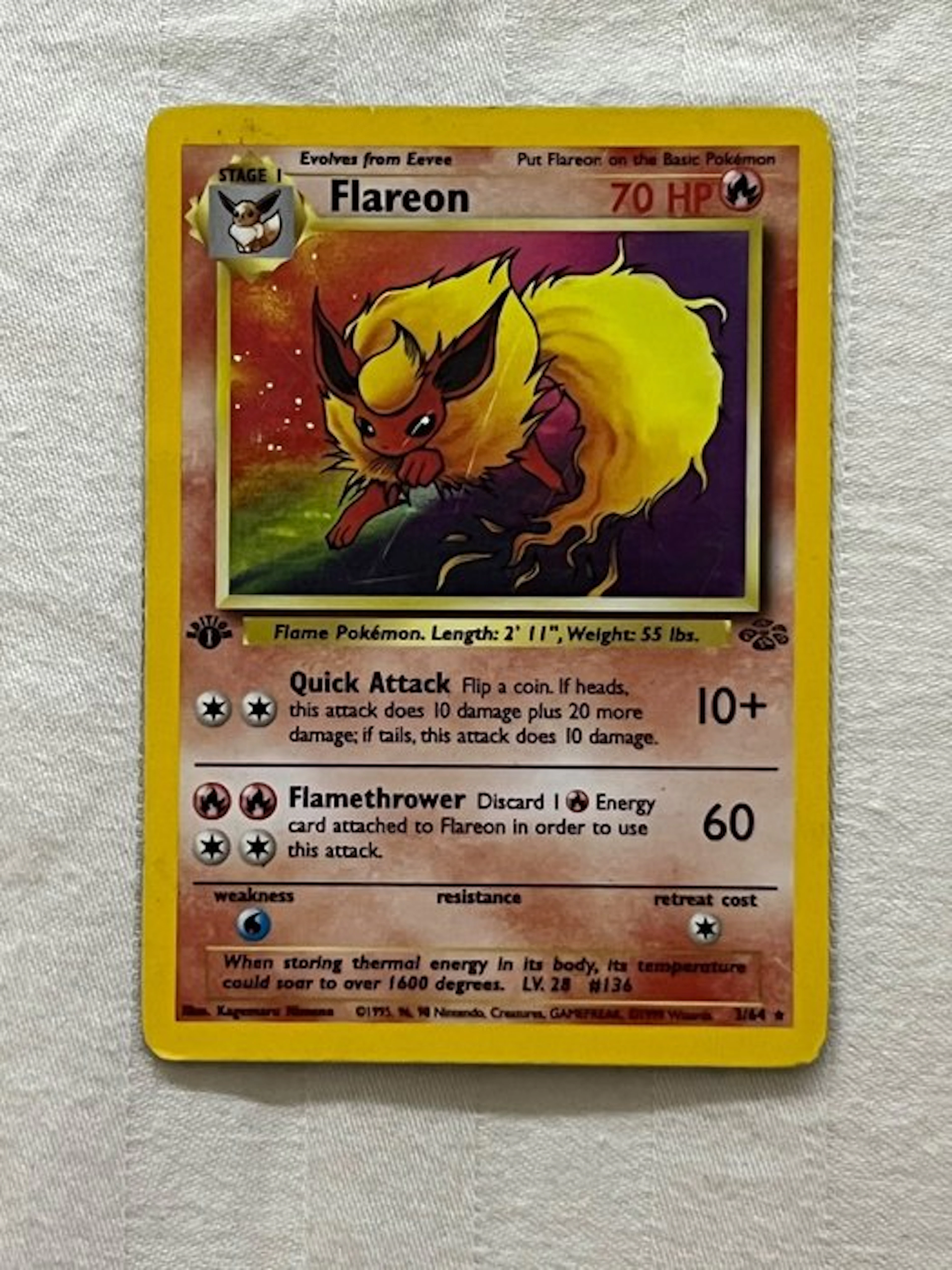 Pokémon - 1 Card - Flareon 3/64 Foil