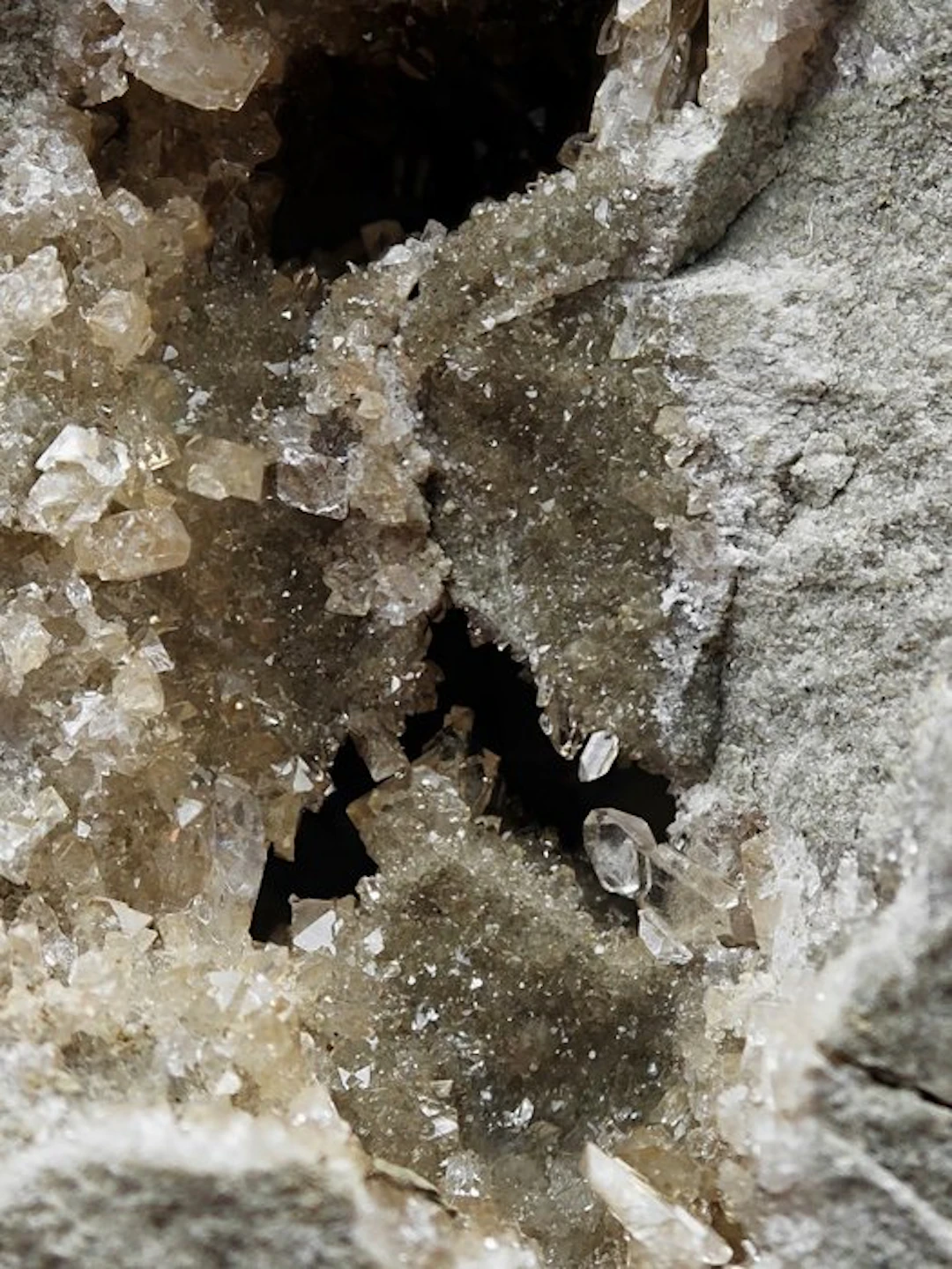 Aesthetic geode in septaria with barite