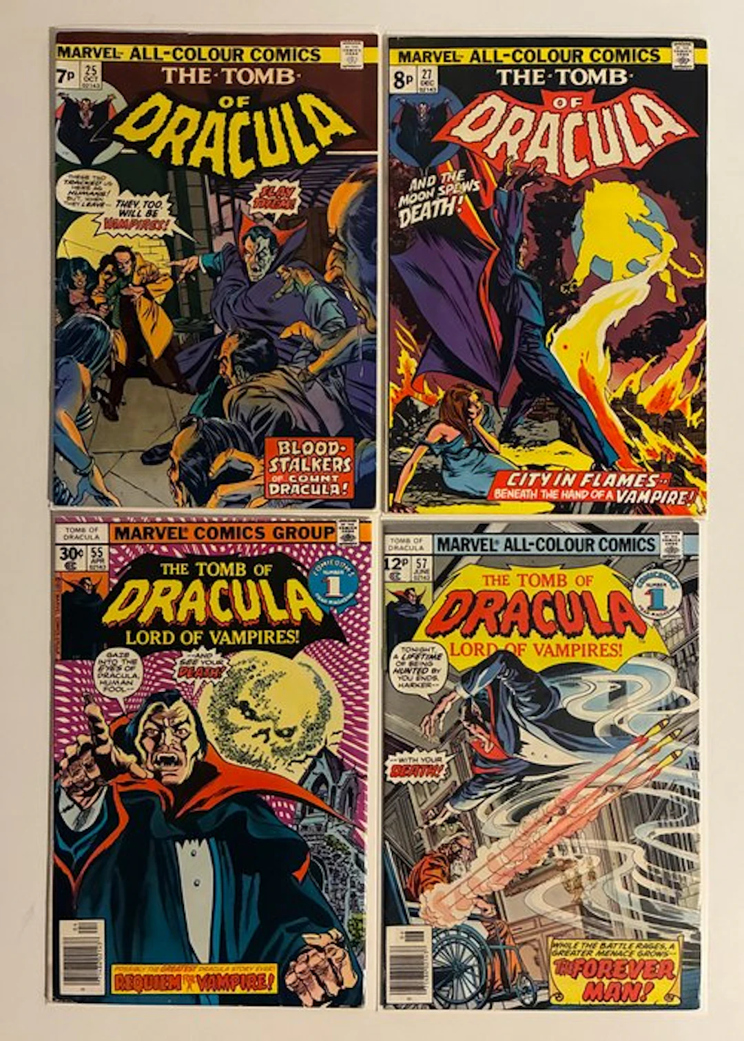 Tomb of Dracula #25 #27 #55 #57 - 1st app & origin of...