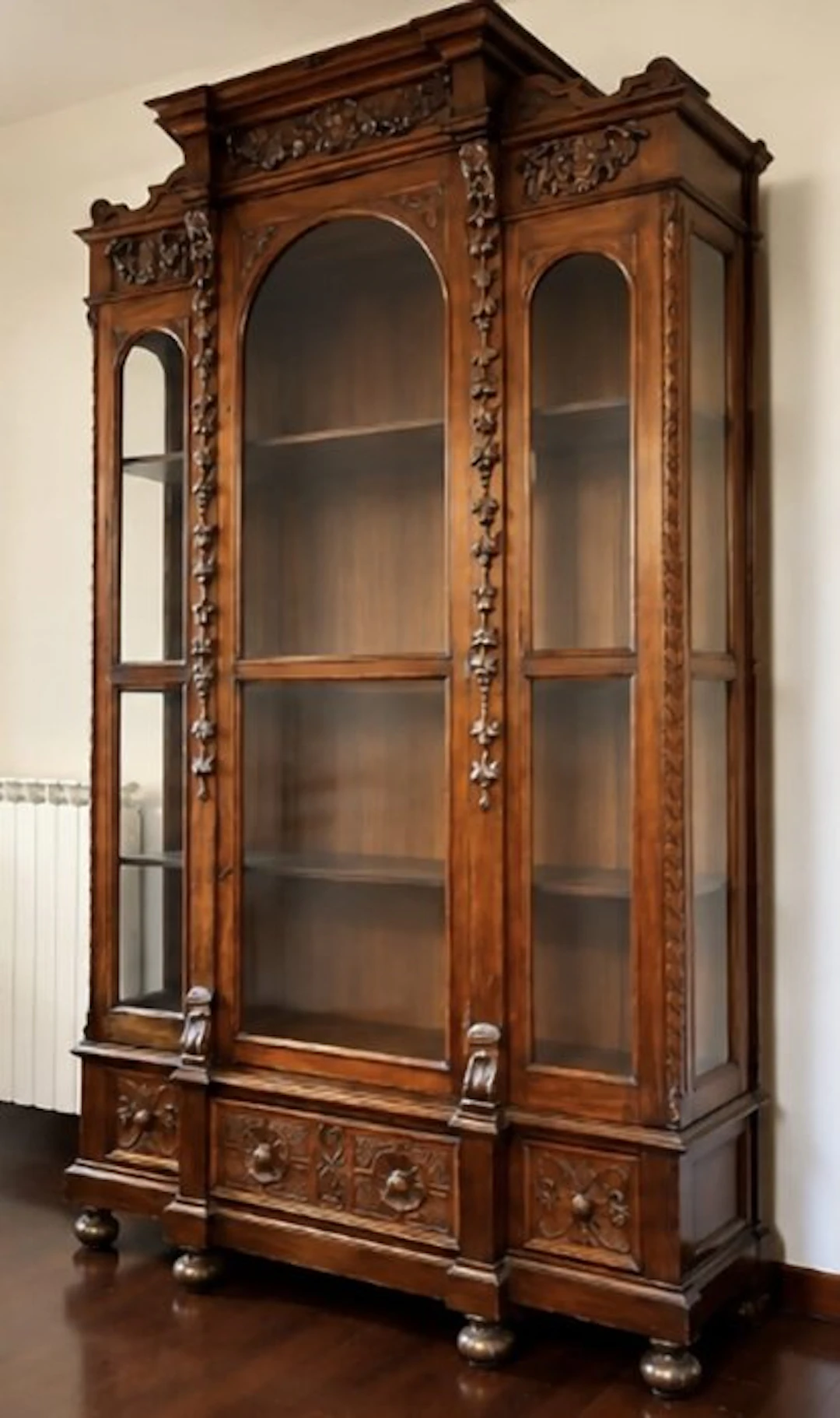 Display cabinet - Hardwood - 1880 - Walnut wood