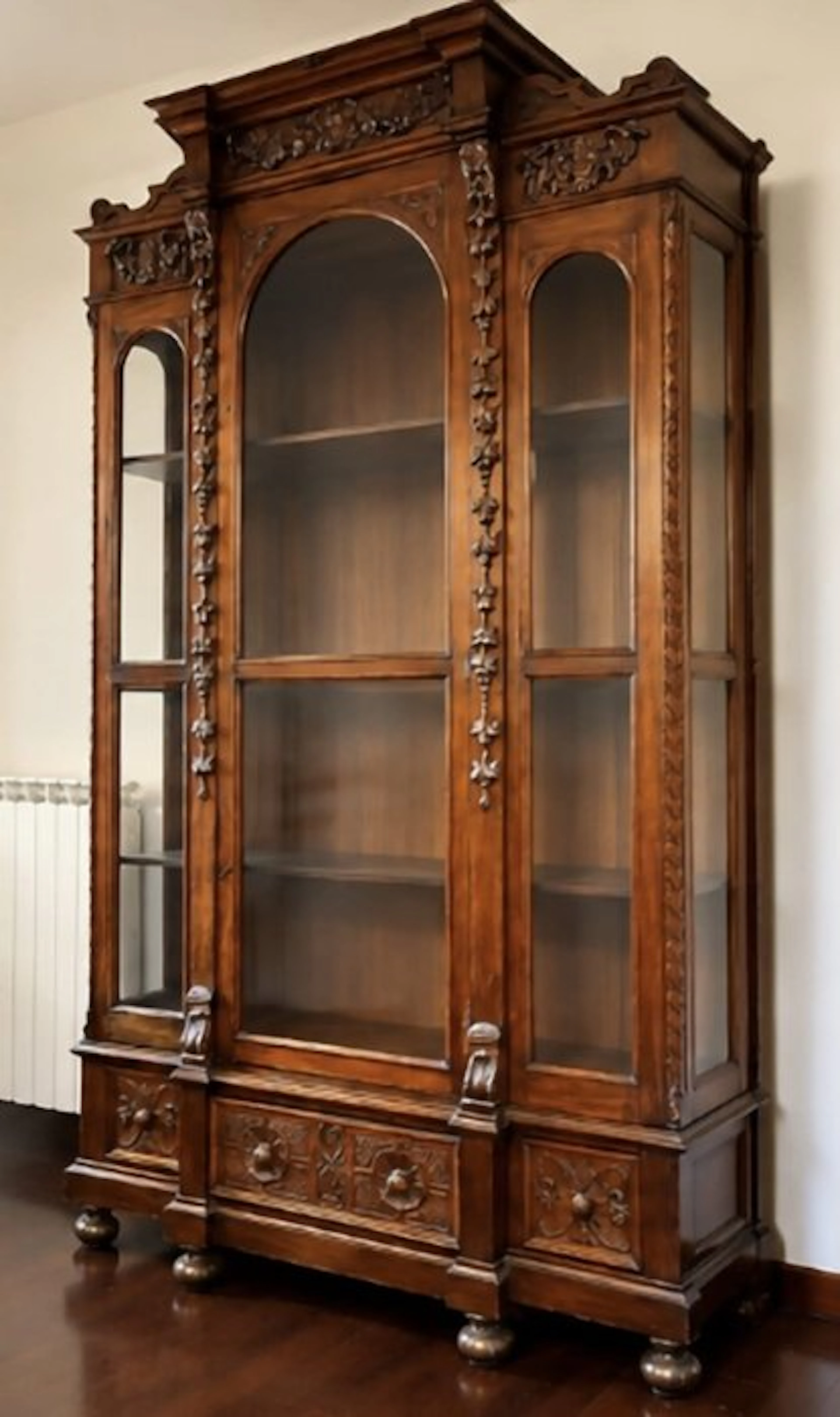 Display cabinet - Hardwood - 1880 - Walnut wood