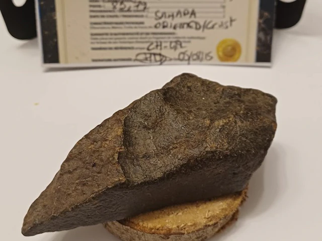 NO RESERVE!! NWA 85.72G chondrite with fusion crust and...