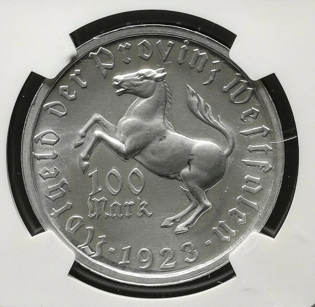 Germany, Westphalia 100 Mark 1923 - NGC UNC