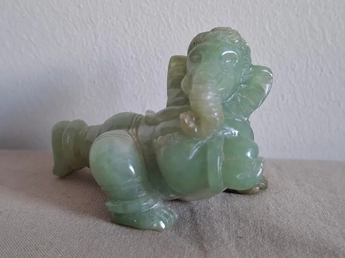 Carving, Jade Ganesha - 5 cm - jade
