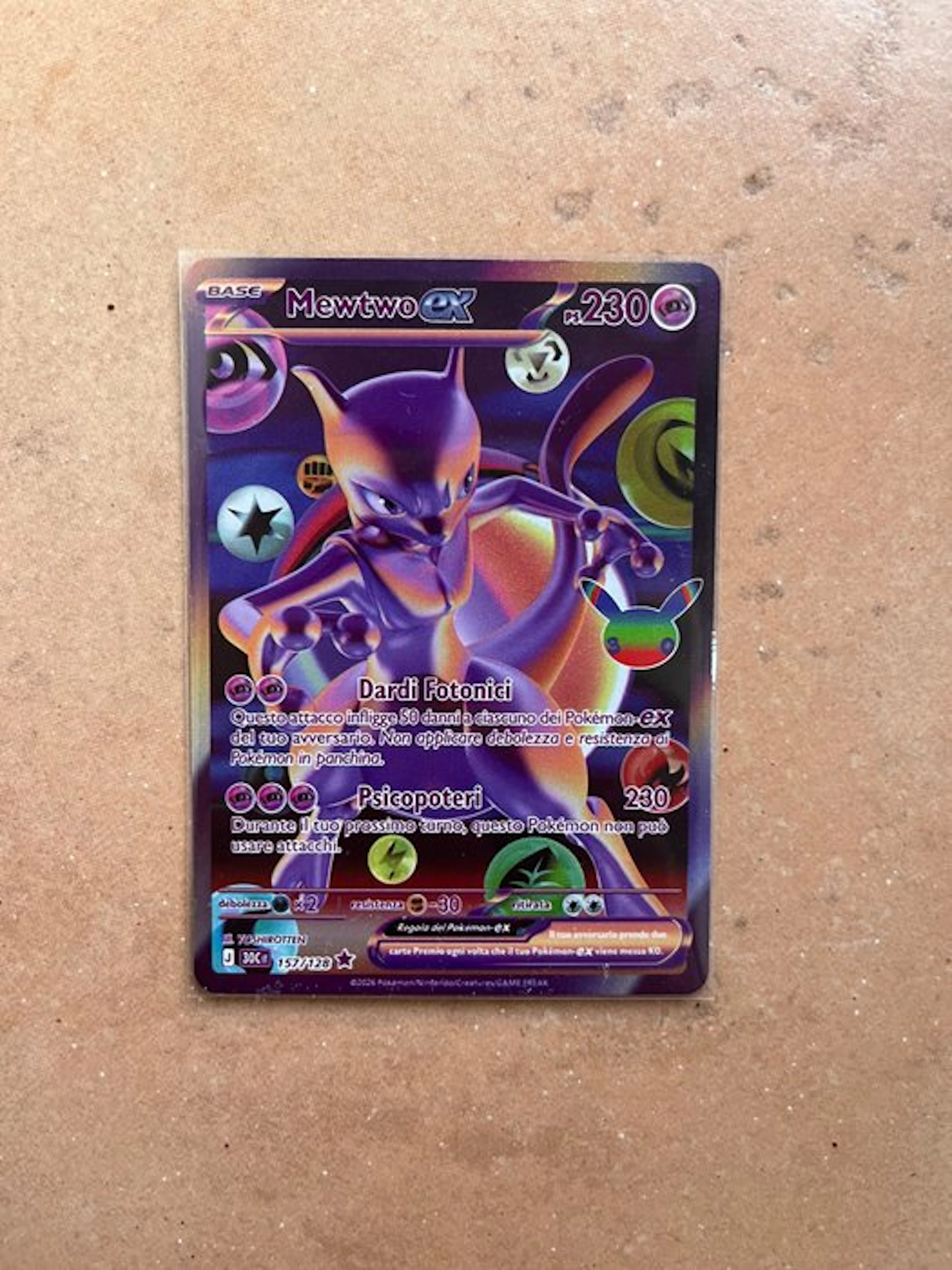 Pokémon - 1 Card - Mewtwo 157/162 Full art, Foil - EX