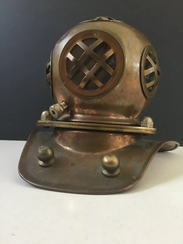 Diving helmet - Brass, Copper, Glass - Replica Diver's Helmet
