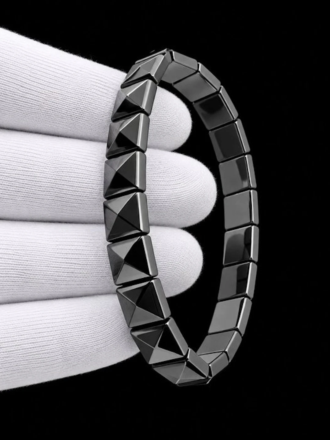Elegant Pyramidal Therahertz Bracelet - Supreme...