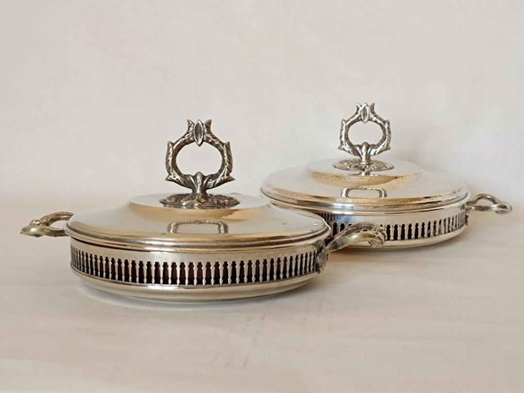 Unidentified French Designer - Set of bowls (2) - Alpaca Silver-plated