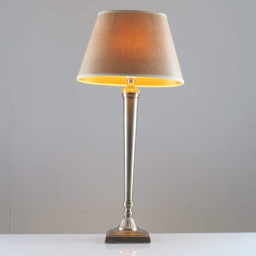 Chique Neoklassieke Tafellamp - Table lamp - Silver plated brass