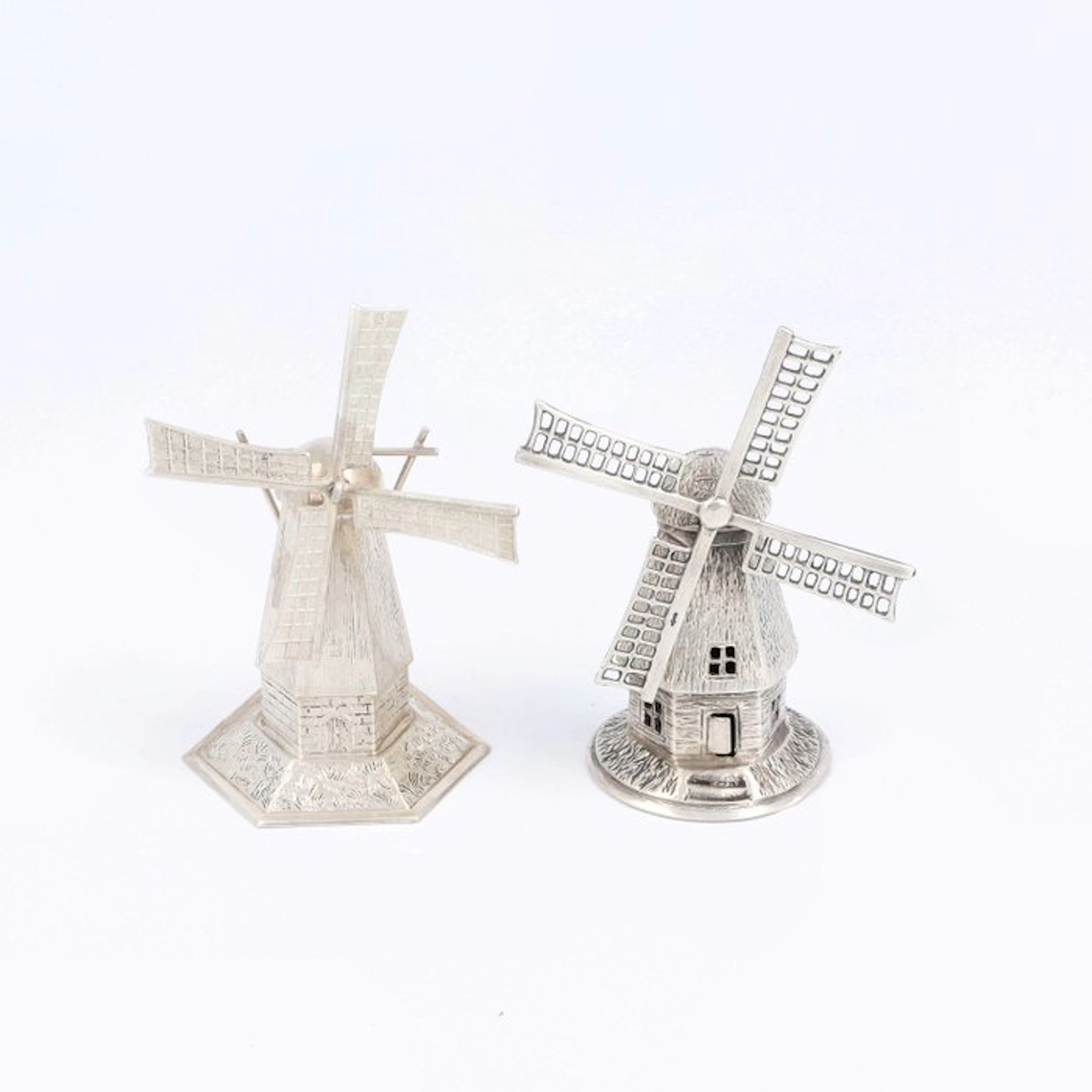 J. Niekerk. Molens. - Figurine (2) - .835 silver