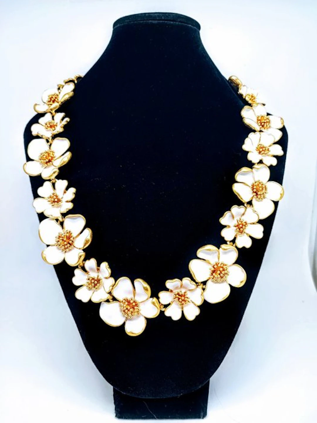 Oscar De La Renta - Gold-plated - Necklace - Jardin Blanc