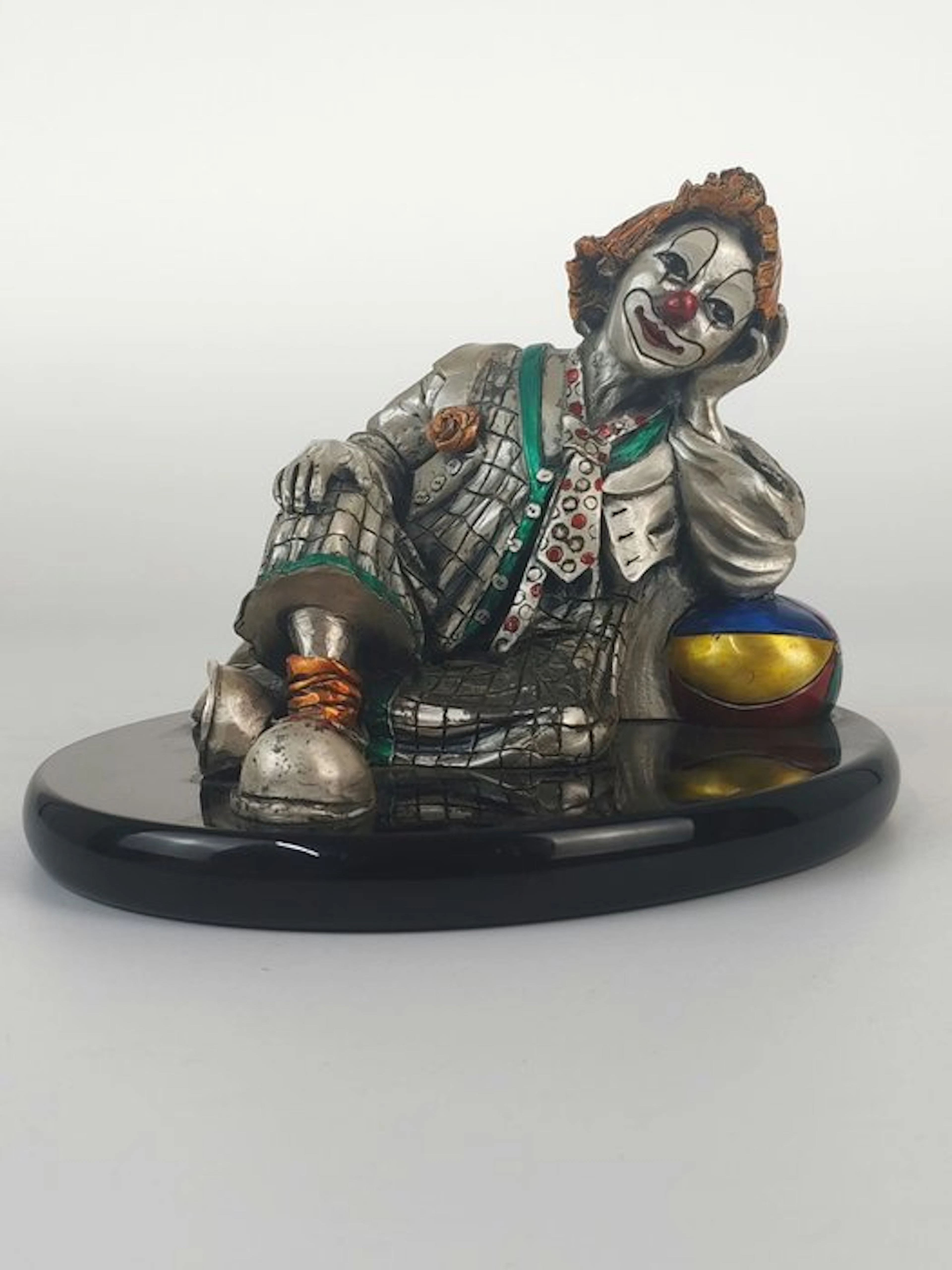 MIDA - Figurine - Silver colored clown - Spelter, Silverplated