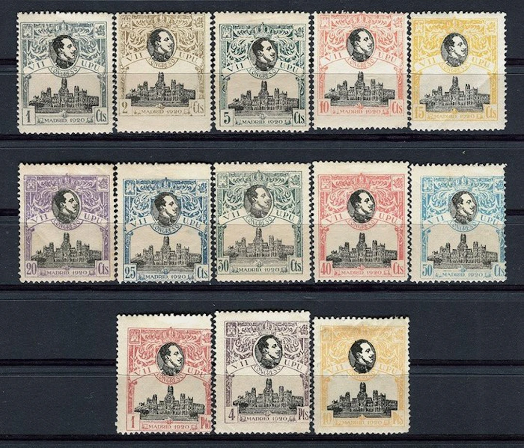 Spain 1920 - Congress of the UPU. - EDIFIL 297-309