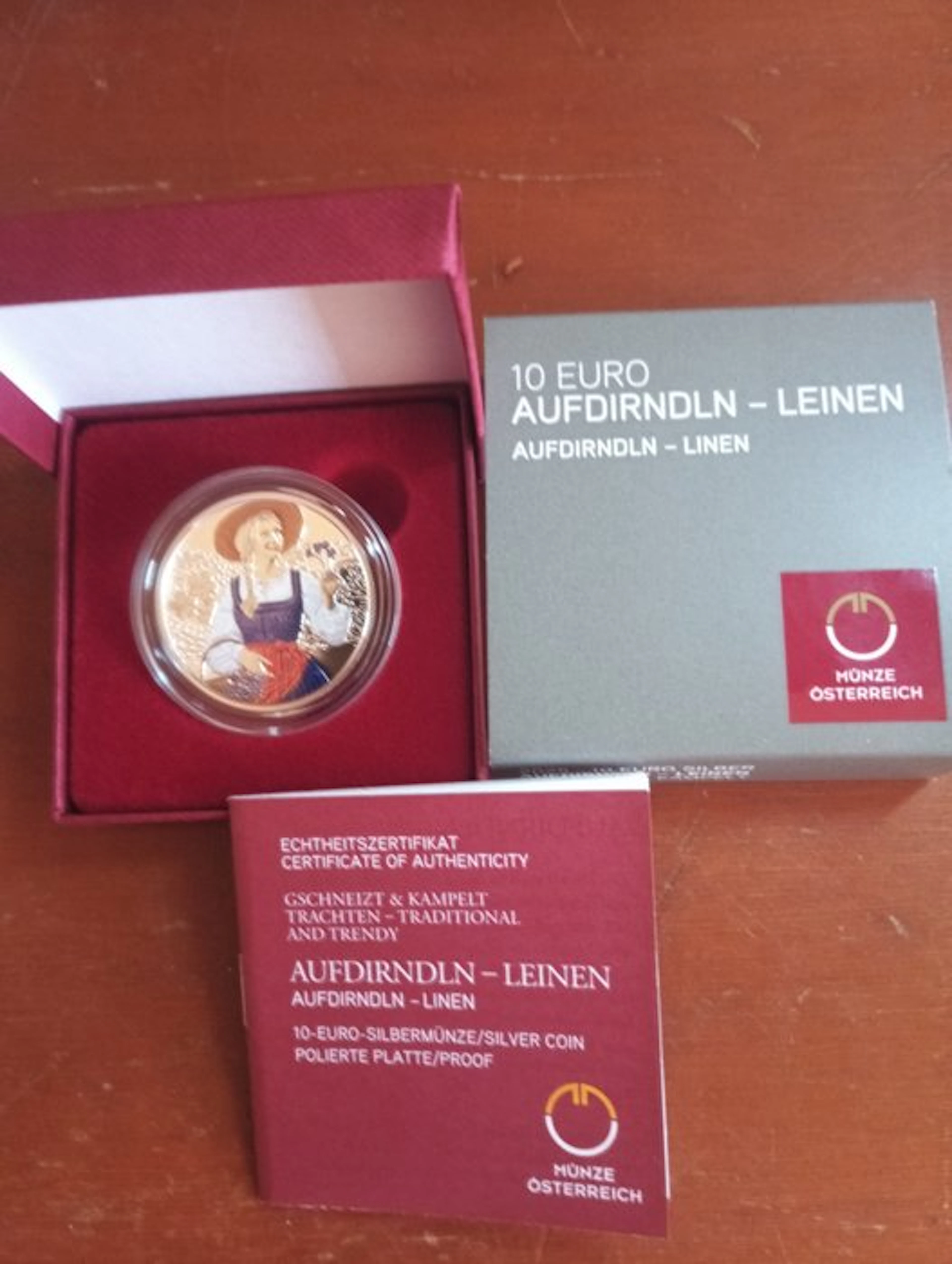 Austria. 10 Euro 2025 "Aufdirndln - Leinen" Proof (No reserve price)