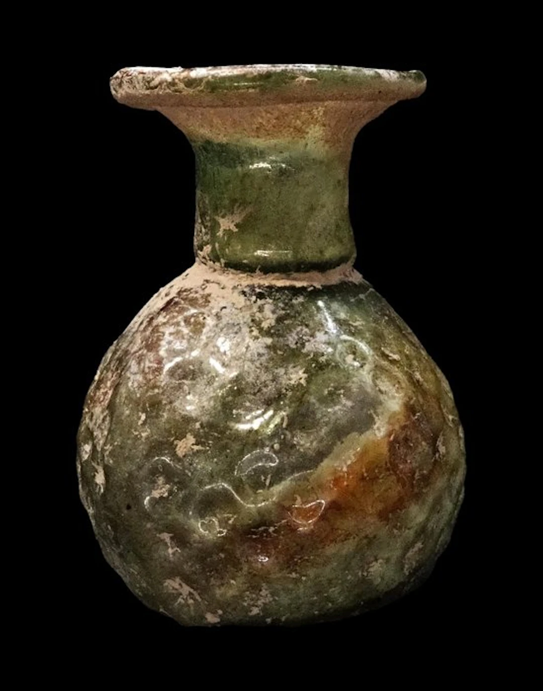 Ancient Roman - Roman glass flacon - 3rd/4th century CE.