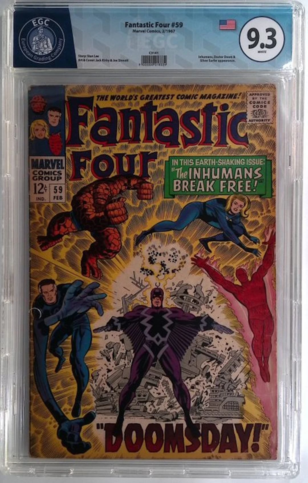 Fantastic Four #59 - EGC 9.3 - 1 Graded comic - First edition - 1967