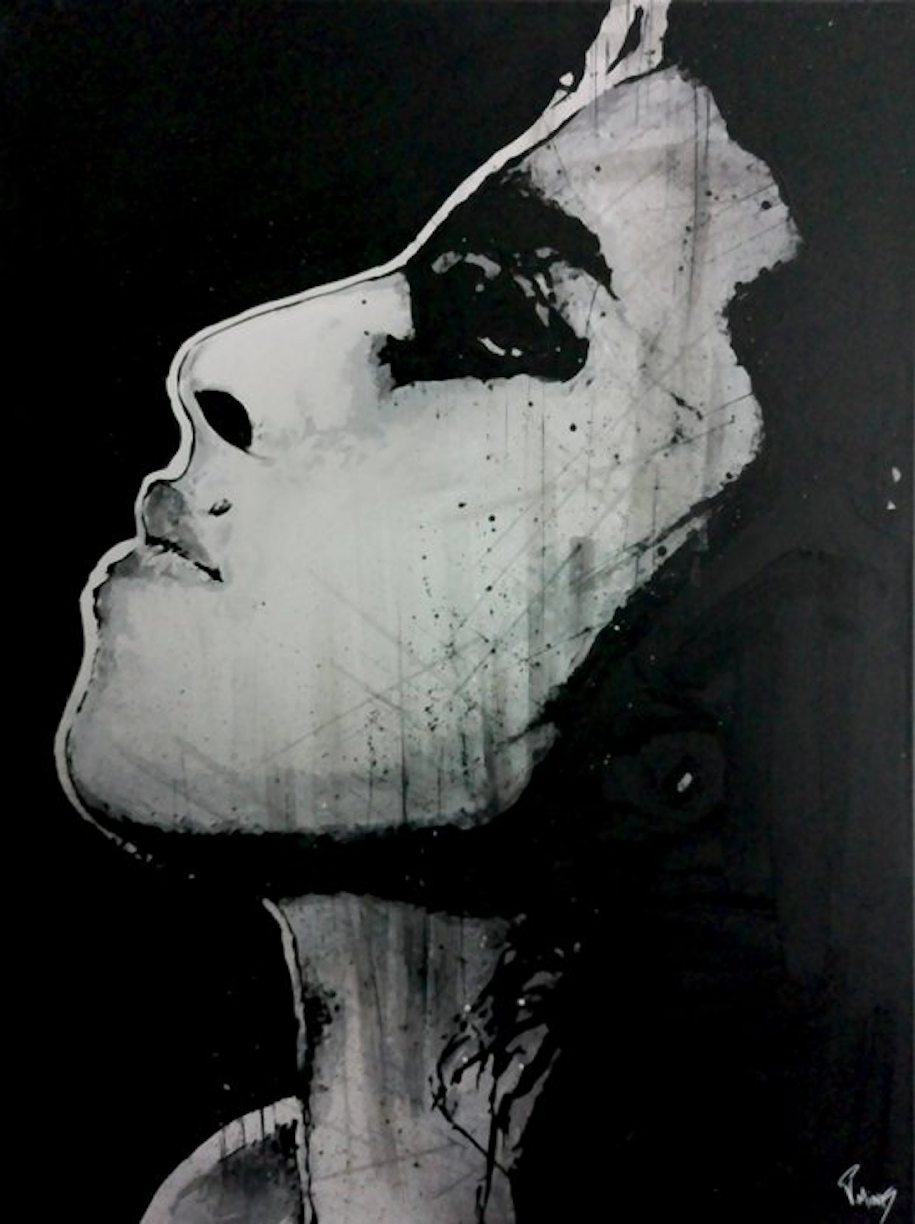 Amy Winehouse - Handpainted and signed Painting - Artist...
