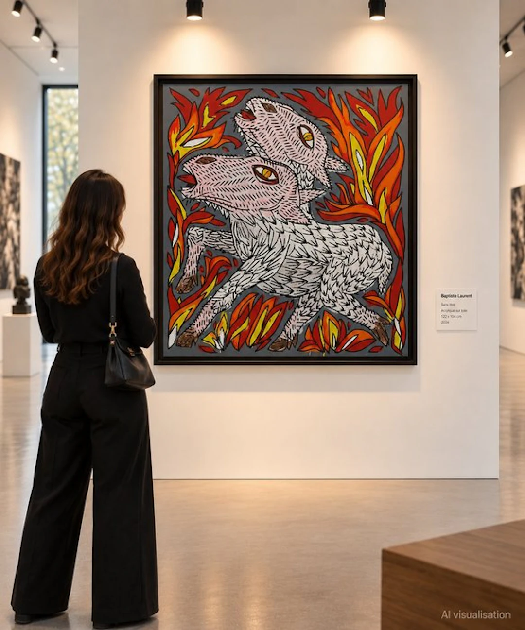 Baptiste Laurent - "Australie", XL acrylic on paper, 2019