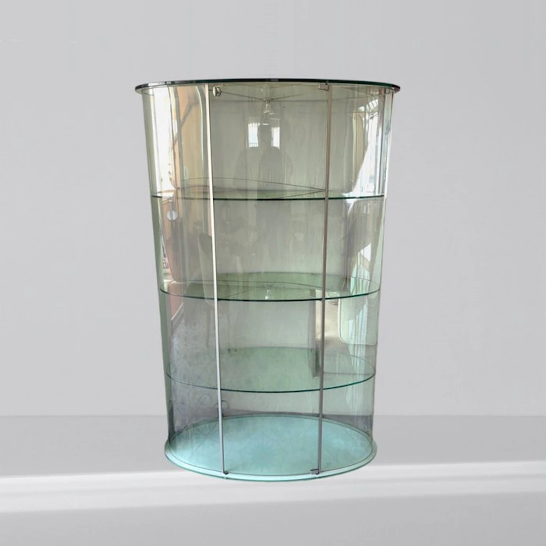 Fiam - Vittorio Livi - Palladio Uno - Display cabinet - Curved glass