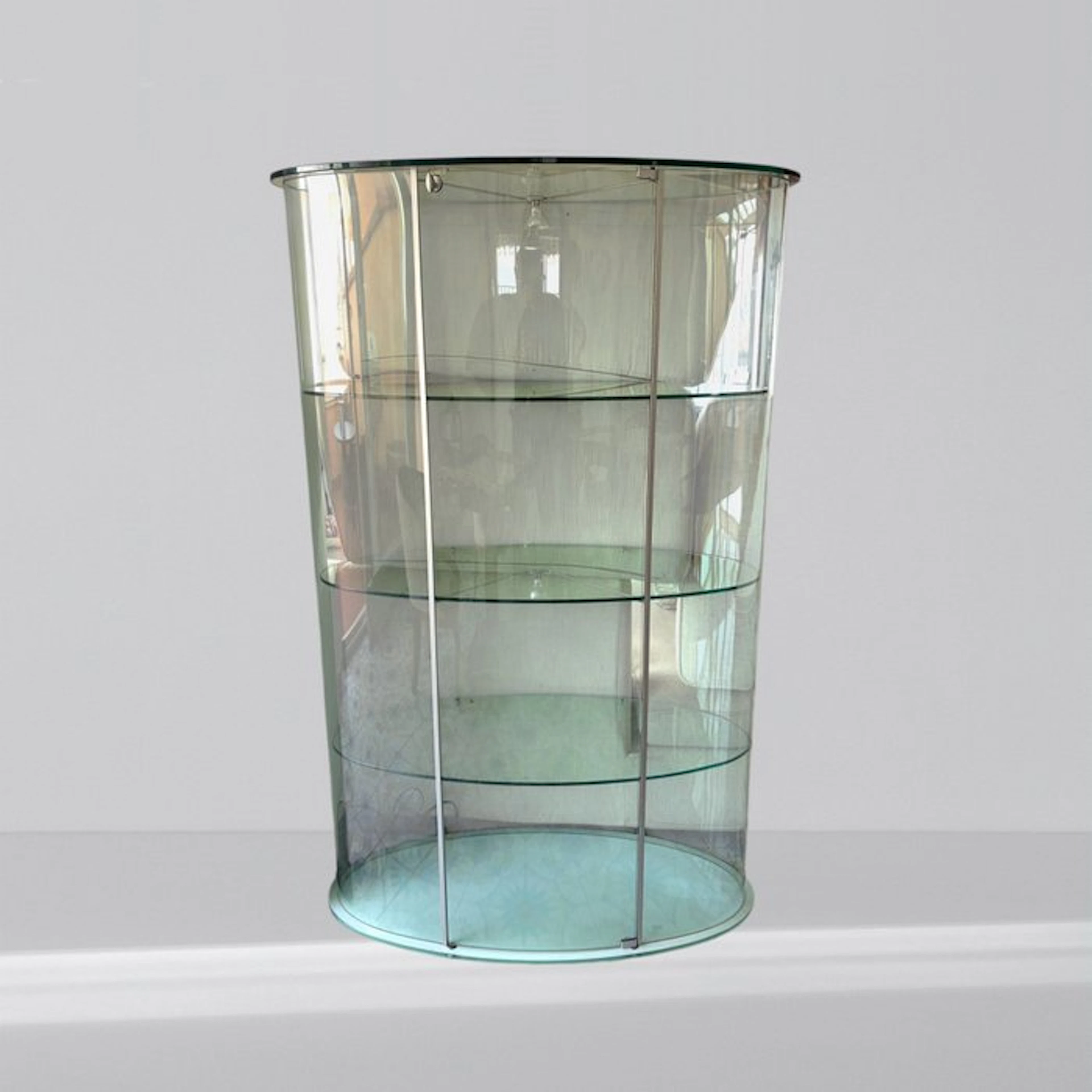 Fiam - Vittorio Livi - Palladio Uno - Display cabinet - Curved glass