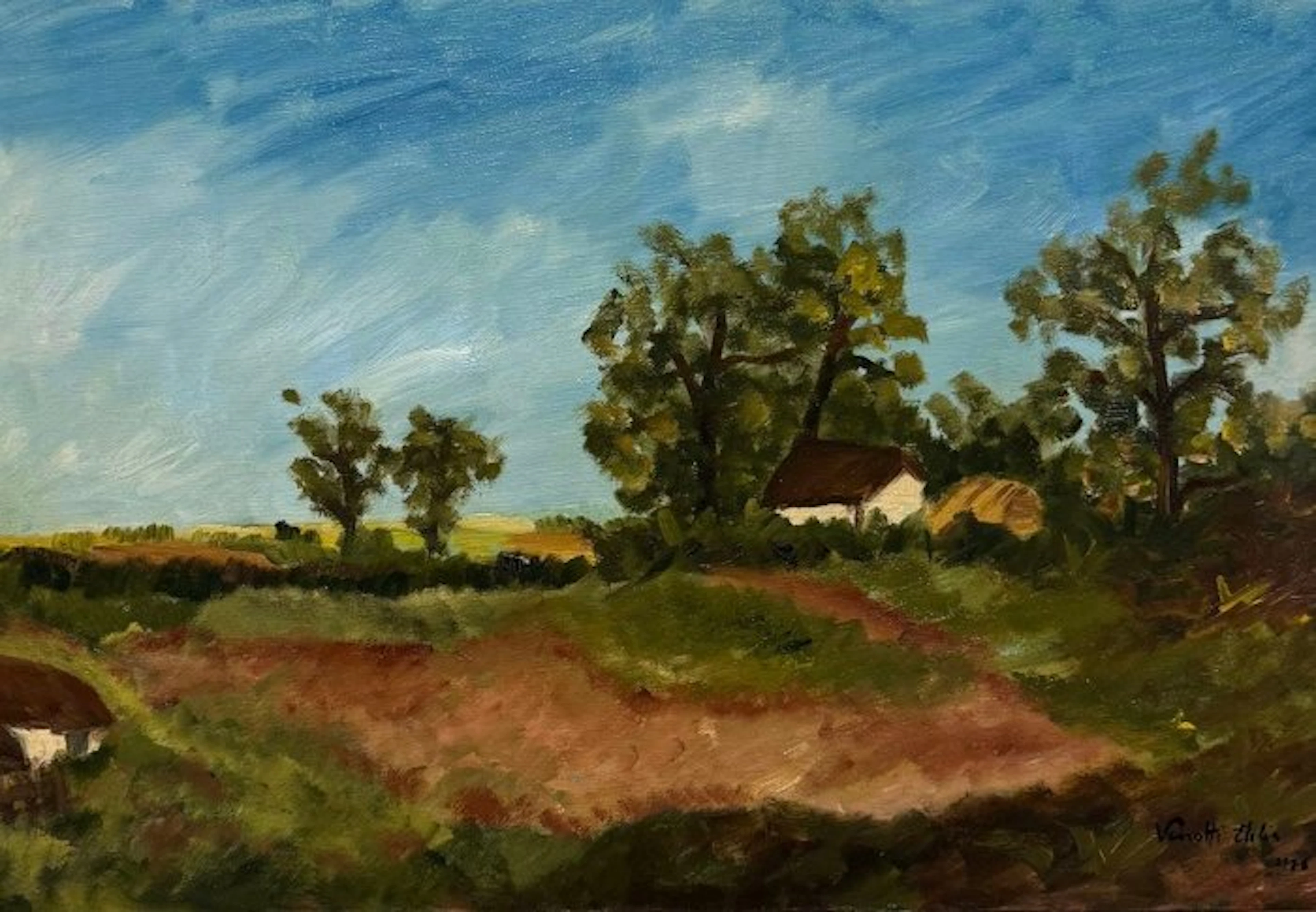 Italian school (XX) - Scorcio Paesaggio di Campagna
