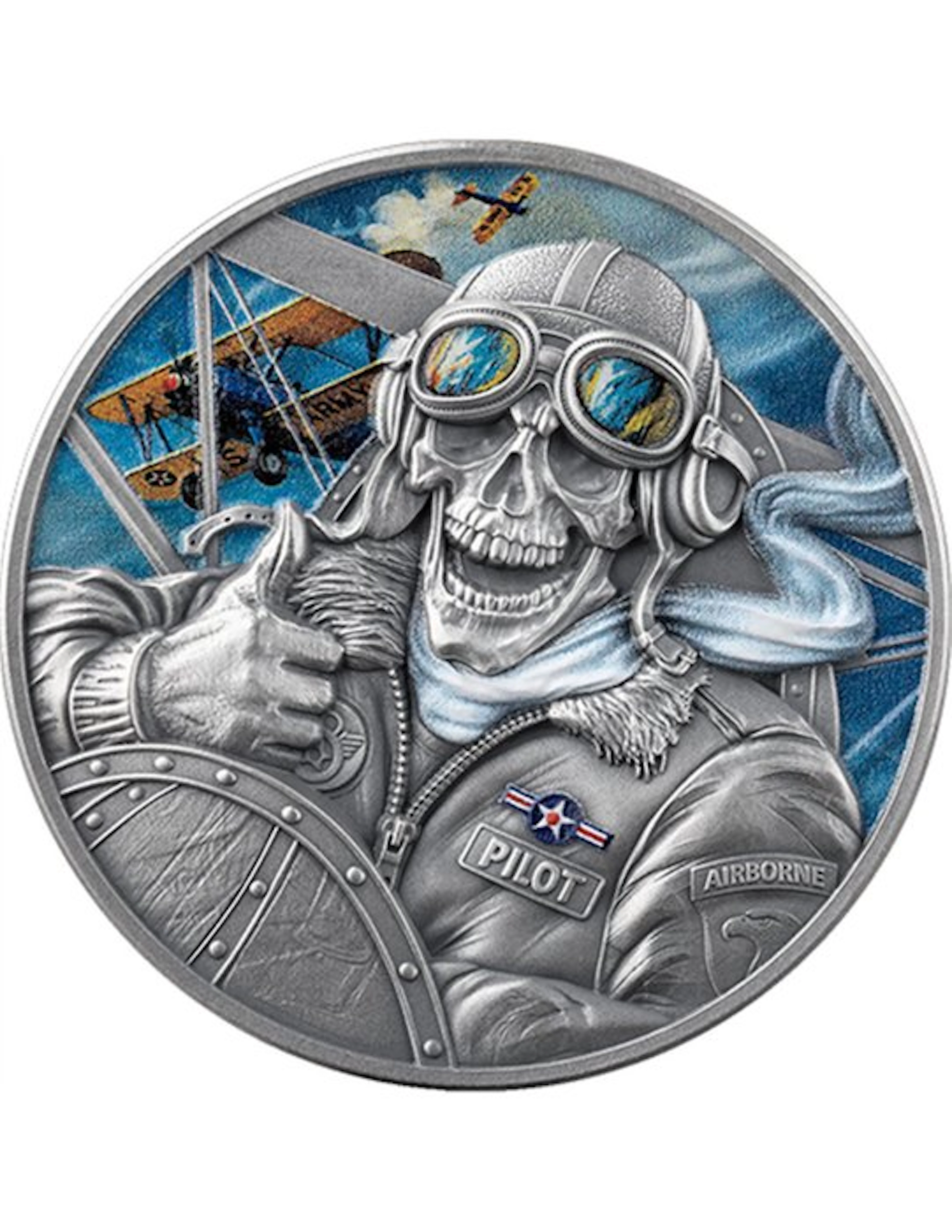 Ghana. 5 Cedis 2026 Pilot Memento Mori , 1 Oz (.999)
