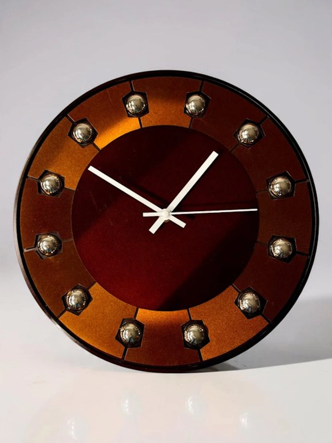 Wall clock - Juwelier Hörl Prototype - Mid-century modern Steel