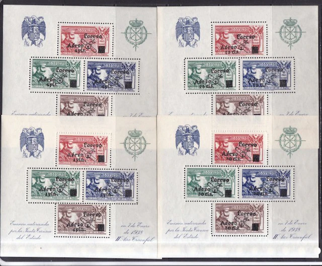 Spain 1936 - HB 52/57 - Zumalacarregui - Notched - Black...