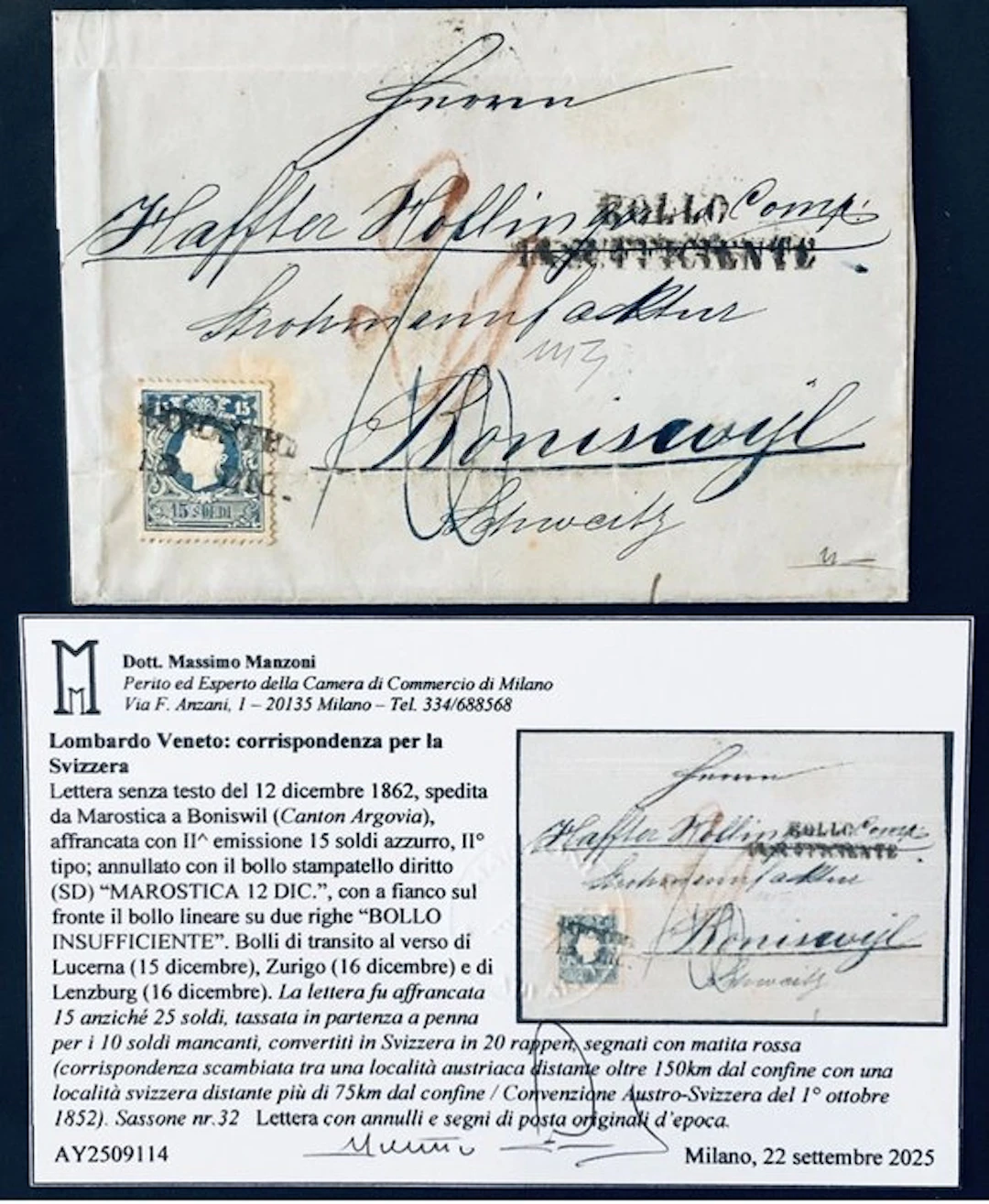 Austria 1861/1862 - Lombardo-Veneto 15 soldi