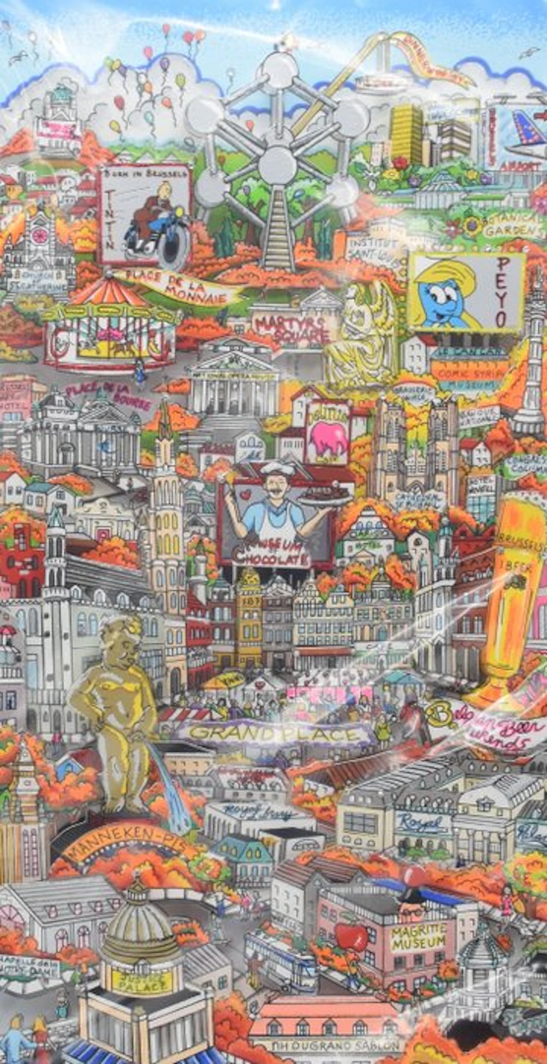 Charles Fazzino (1955) - A Pis Of a Time in Brussels